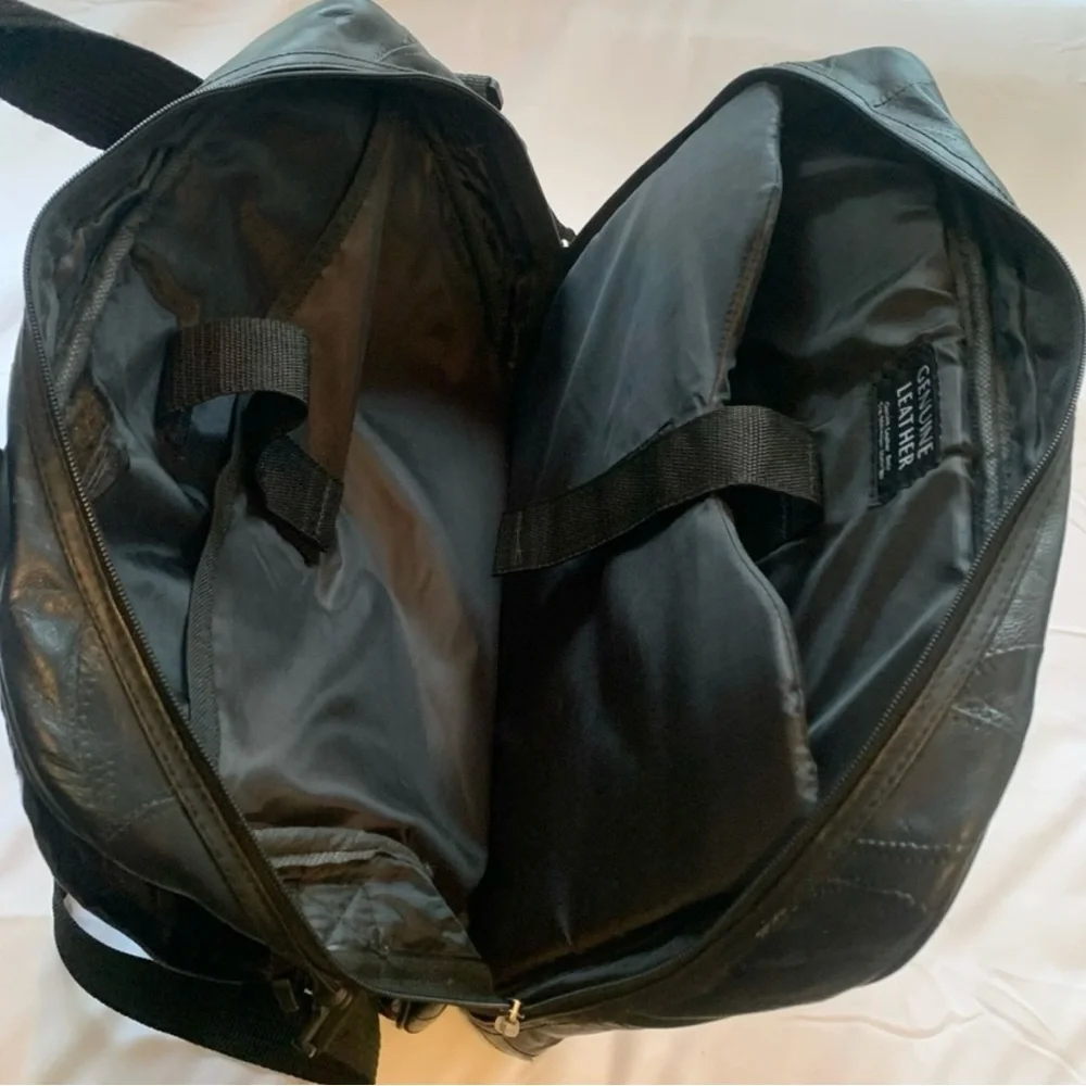 Black Leather Laptop Bag